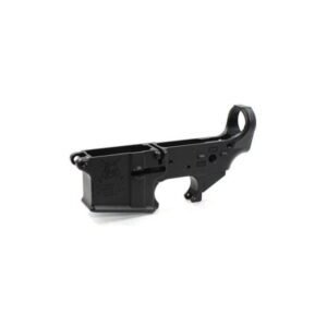 KE Arms Stripped Lower, Forged, 223 Rem/556NATO, Black Finish 1-50-01-032 CALIBER 5.56 CONDITION New in Box FINISH PER COLOR Black MANUFACTURER PART NUMBER 1-50-01-032 MODEL Stripped Lower TYPE Lowers UPC 700600851841