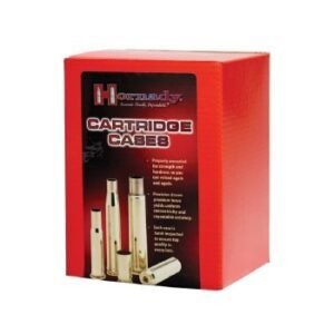Hornady’s brass cases offers re-loaders excellent uniformity in wall thickness, weight and internal capacity. The cases allow proper seating of the bullet, not only in the case, but in the chamber as well.